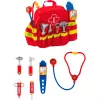 Theo Klein 4314 Zaino di soccorso d'emergenza I con stetoscopio, siringa e molto altro I Misuratore di pressione elettronico con suono I Giocattolo per bambini