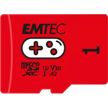 Memoria flash Emtec 1TB UHS-I U3 V30 A2 Gaming Rouge ECMSDM1TXCU3G