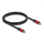 Cavo USB DeLOCK Type-C maschio su maschio 10 Gbps PD 3.0 100 W 1 m rosso metallo