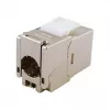 Jack Keystone Cat.6A schermato sottile, EQUIP 767223, senza attrezzi, RJ-45, piatto, argento, 8 pz.