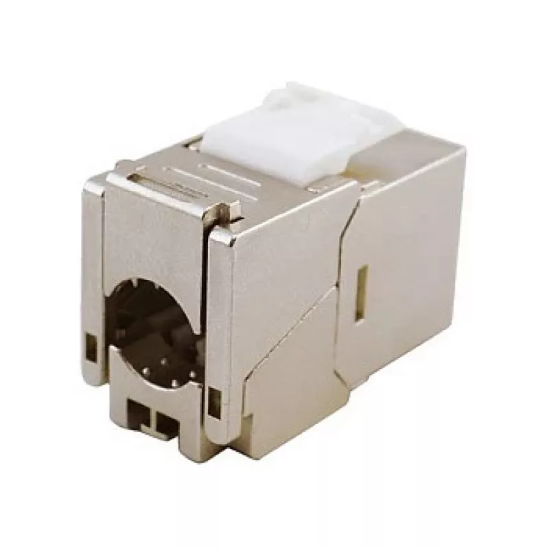 Jack Keystone Cat.6A schermato sottile, EQUIP 767223, senza attrezzi, RJ-45, piatto, argento, 8 pz.