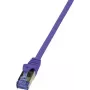 LogiLink CQ303VS cavo di rete RJ45, cavo patch CAT 6a S/FTP 1,00 m viola ignifugo, senza alogeni