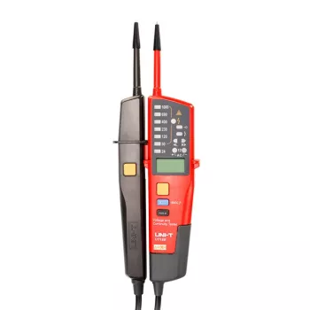 Tester di tensione e continuità Unit UT18E con display LCD e rilevamento di tensione senza contatto