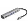 Dock per laptop DeLOCK 64232 con filo USB 3.2 Gen 1 Type-A Type-C grigio