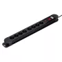 Ciabatta multipresa MACLEAN MCE11 — 8 prese AC, cavo 1.5 m, indoor, nero, con interruttore on/off