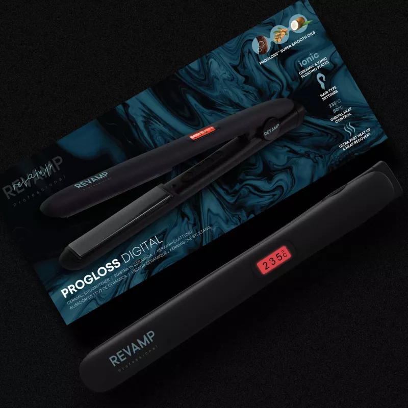 Piastra per capelli Revamp ST-1000-EU con controllo digitale e piastre in ceramica