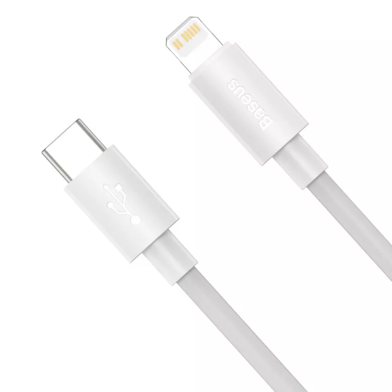 Kit cavi dati Baseus Simple Wisdom USB-C a Lightning PD 20W (2 pezzi/confezione) 1,5m bianco