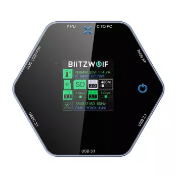Docking station BlitzWolf BW-TH16 8in1 USB 100W con display smart LCD