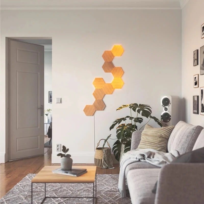 Illuminazione d'atmosfera Nanoleaf Elements effetto legno Hexagon Kit di espansione 3 pezzi