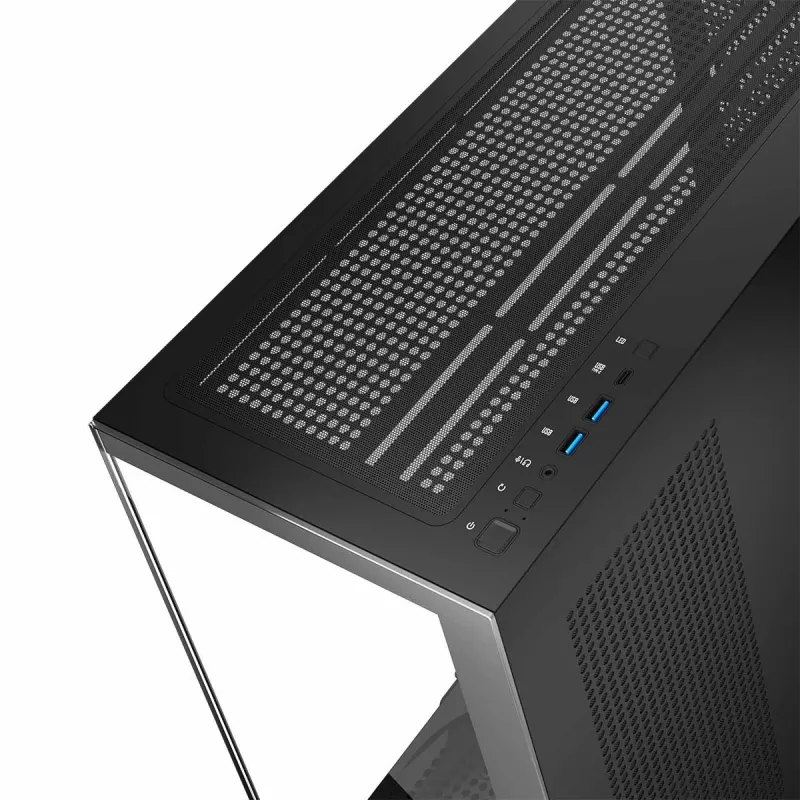 Case PC MODECOM Volcano Stellar NF ATX Midi Tower, vetro temperato, nero, supporta ATX/micro ATX, GPU fino a 420 mm, dissipatore CPU 175 mm