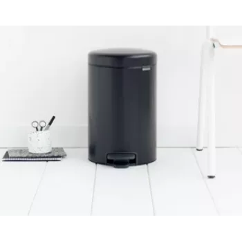Brabantia 113741 pattumiera 12 l rotonda nero (11 37 41)