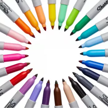 Sharpie pennarello indelebile punta fine, nero, 12 pezzi