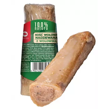 MACED Ossa con ripieno di manzo, snack da masticare naturale, 150 g