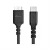 Cavo USB MediaRange MRCS257 0,5 m — Micro-USB B a USB-C, USB 3.2 Gen 1 (5 Gbit/s), nero