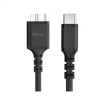 Cavo USB MediaRange MRCS257 0,5 m — Micro-USB B a USB-C, USB 3.2 Gen 1 (5 Gbit/s), nero