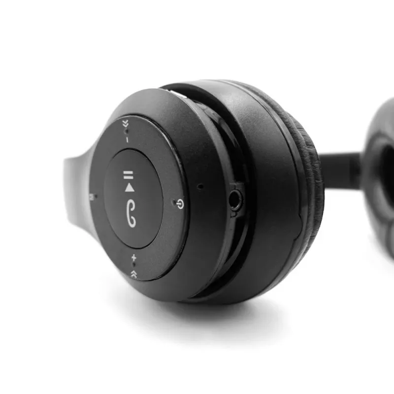 Cuffie wireless MEDIA-TECH EPSILION BT MT3591 Bluetooth 4.2 microfono radio FM nero