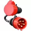Adattatore per Gemini flex 11 kW, CEE rossa trifase 16A > CEE rossa 32A (nero, 30 cm)