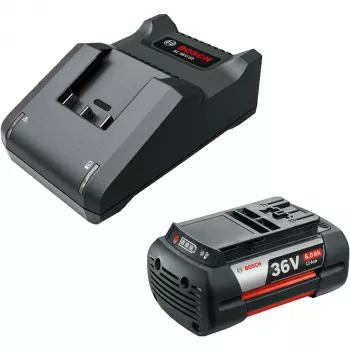 Set avviatore a batteria Bosch GBA 36V 6,0Ah con caricabatterie AL 36V-20, nero