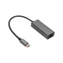 Adattatore Akyga AK-AD-65 da USB-C a Ethernet Gigabit, RJ45, 15 cm, argento