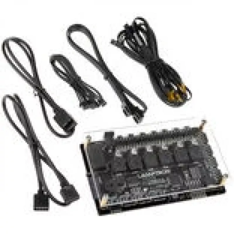 Controller automatico Lamptron CT630 PWM ARGB — controller ventole PWM-ARGB compatto, nero