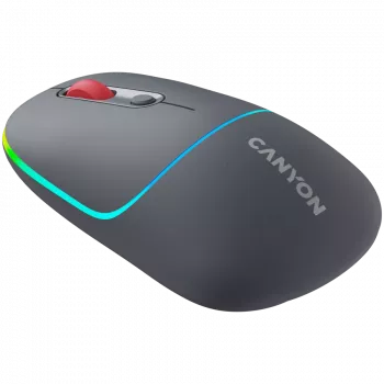 Canyon MW-22 2in1 Mouse wireless RGB - Grigio - Bluetooth/RF - 1.600 dpi - ricaricabile