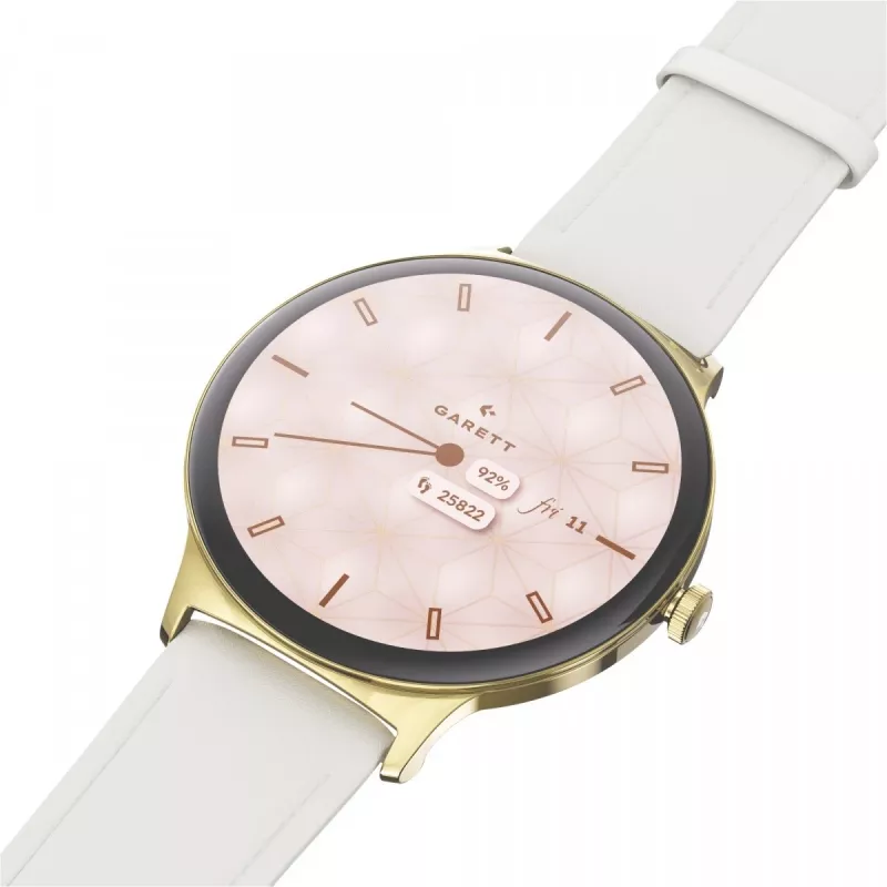 Smartwatch Garett Verona 2 Gold Mesh con Bluetooth e misuratore di frequenza cardiaca