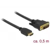 Adattatore cavo video DeLOCK 85651 0,5 m HDMI tipo A DVI nero