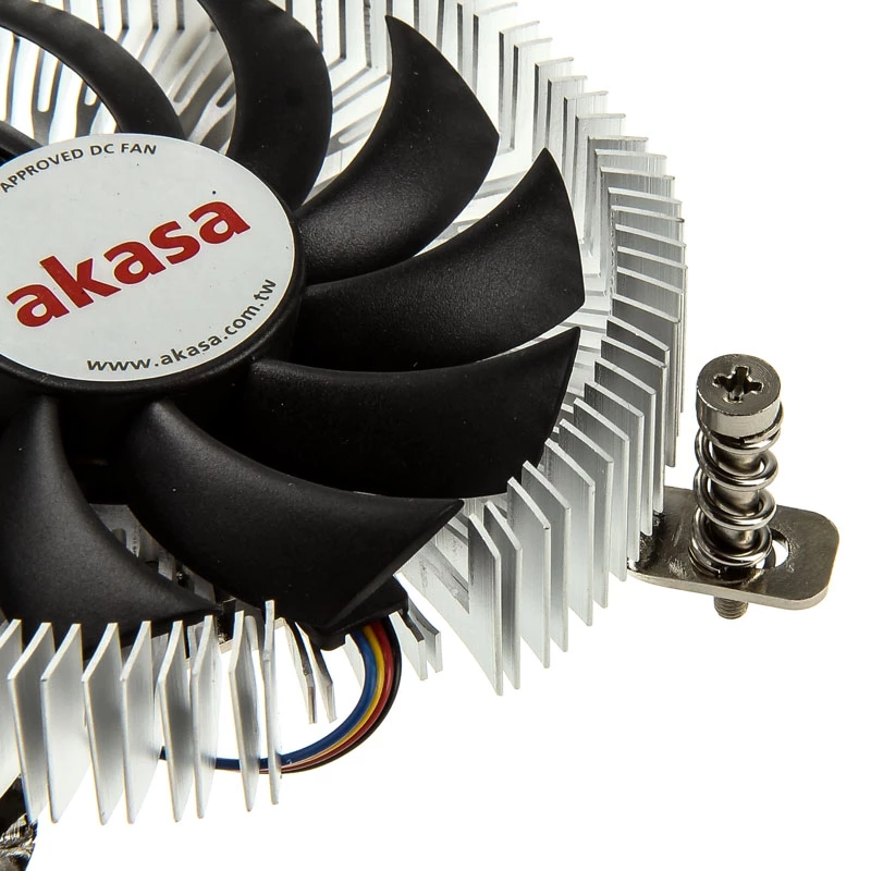 Akasa AK-CC7129BP01 dissipatore CPU a basso profilo, 75 mm, LGA775/LGA1156/LGA1155/LGA1150, alluminio