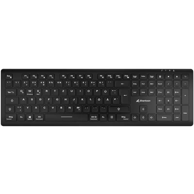 Sharkoon OfficePal K30W nero layout DE Rubberdome