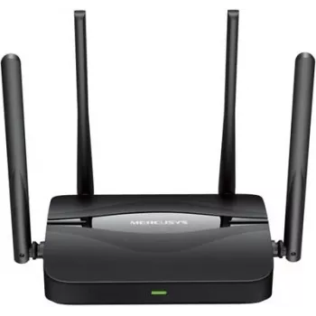 Router da tavolo MERCUSYS MR25BE EasyMesh Wi‑Fi 7 dual‑band 2,4/5 GHz, 3600 Mbit/s, 3× Gigabit-LAN, 4 antenne esterne