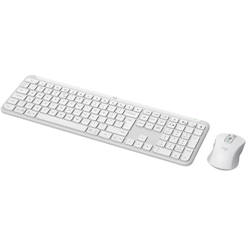 Logitech Signature Slim Combo MK950 - set tastiera e mouse - 100% Full Size - wireless - Bluetooth 5.1 LE - QWERTY - US International - off-white (920-012491)
