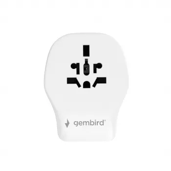 Adattatore da viaggio da parete GEMBIRD TPA-1A2C20-02-W 20W — 1xUSB-A + 2xUSB-C, spina tipo G, 100–250 V, bianco