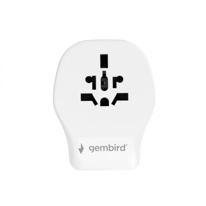 Adattatore da viaggio da parete GEMBIRD TPA-1A2C20-02-W 20W — 1xUSB-A + 2xUSB-C, spina tipo G, 100–250 V, bianco