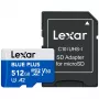 Scheda di memoria MicroSDXC Lexar BLUE PLUS 512 GB, UHS‑I, lettura 170 MB/s, U3/V30