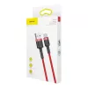 Cavo USB 2.0 A a USB-C Baseus CATKLF-B09 1m QC3.0 treccia in nylon rosso, ricarica rapida e sincronizzazione dati