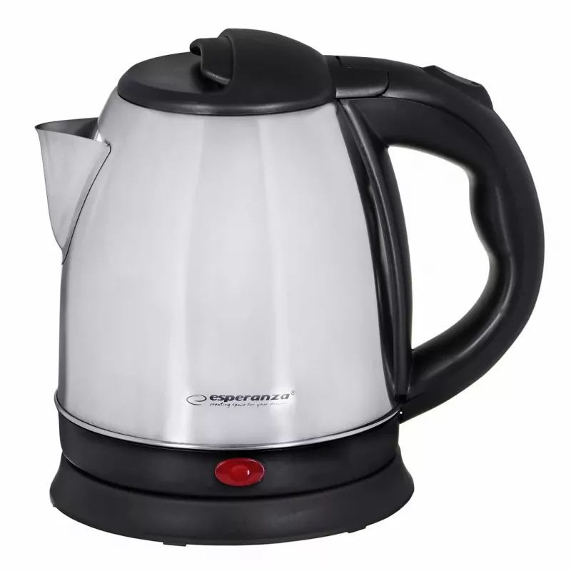 Bollitore ESPERANZA 1,0 L acciaio inox e plastica, 1350 W, senza filo, spegnimento automatico