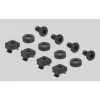 DeLOCK - Pannello di gestione cavi per armadio elettrico - nero - 2U - 48,3 cm (19) (66553)