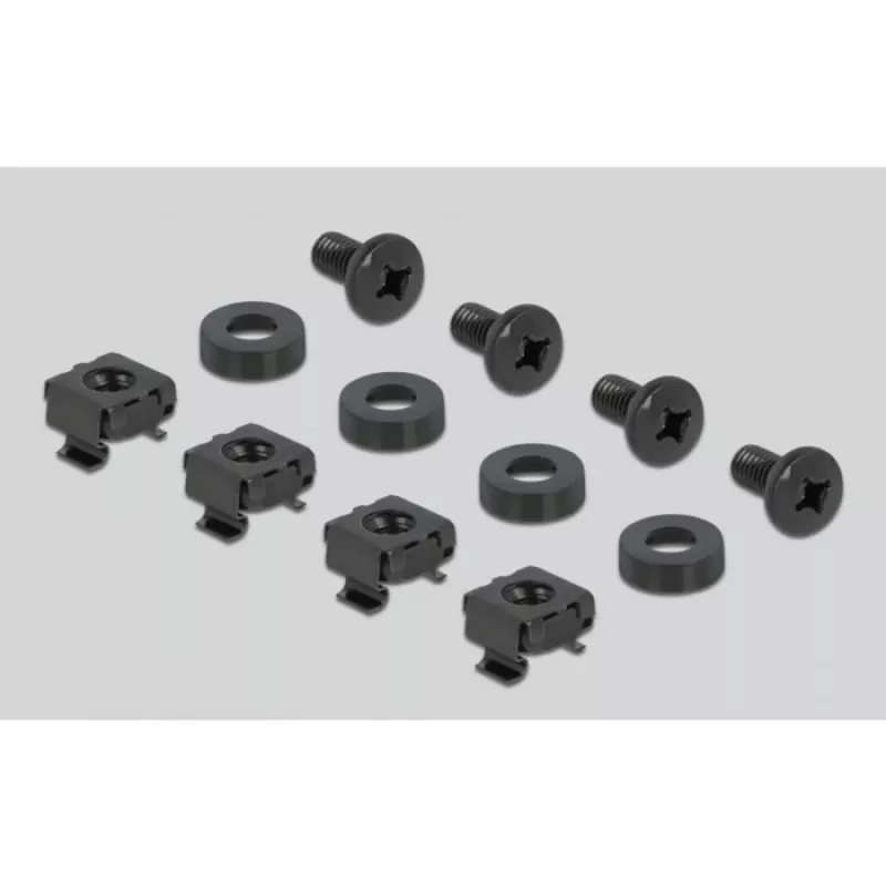DeLOCK - Pannello di gestione cavi per armadio elettrico - nero - 2U - 48,3 cm (19) (66553)