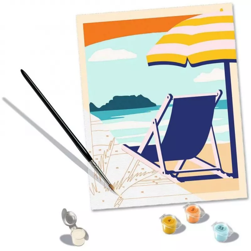 Set da pittura Ravensburger CreArt – Relax at the Beach (23897) set artistico