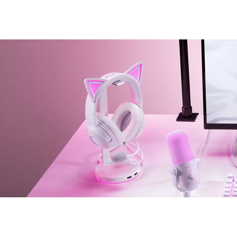 Headset Razer Kraken Kitty V2 Wired USB Type-A bianco — circumaurale, archetto, 20–20000 Hz, cavo 2 m