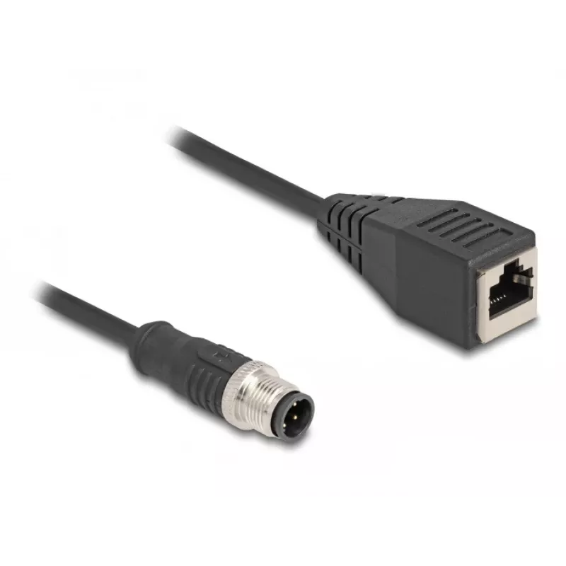 Cavo adattatore DeLOCK M12 codifica D 4 poli maschio a RJ45 femmina 50 cm