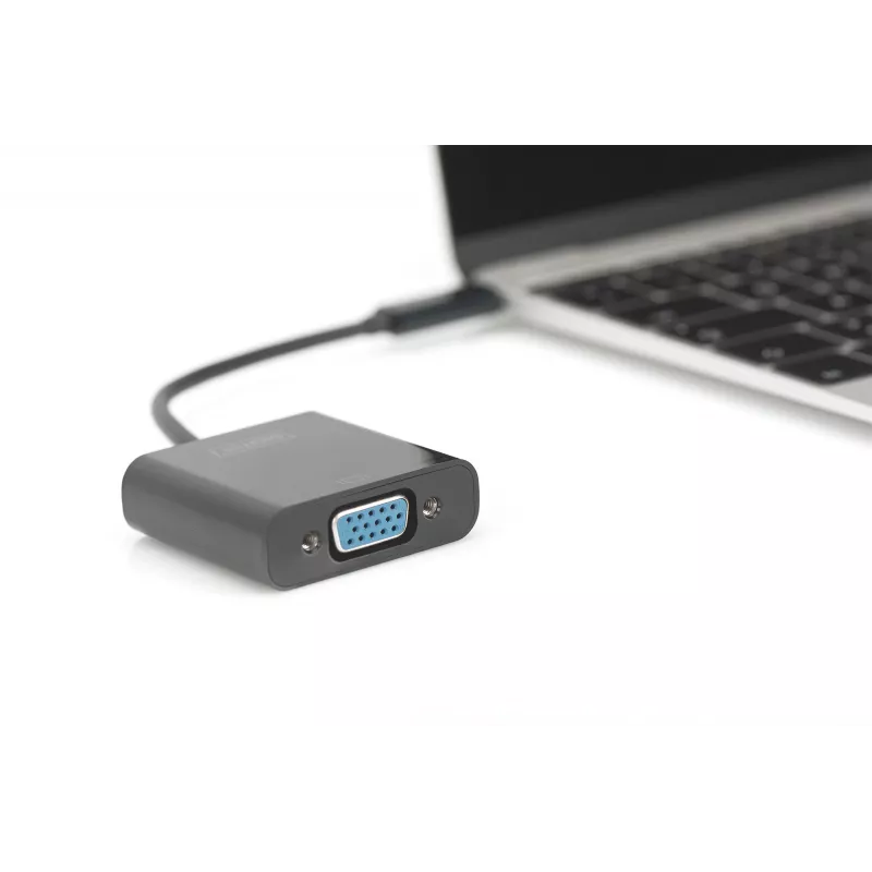 DIGITUS DA-70853 adattatore USB-C a VGA, Full HD 1080p, nero