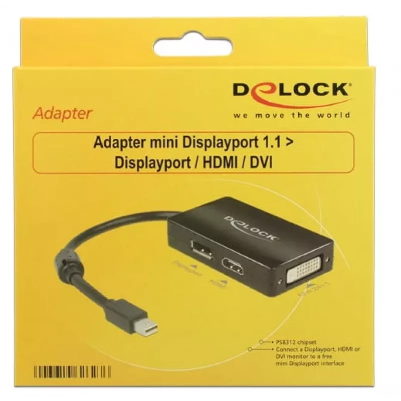 Cavo DeLOCK 0,16 m DisplayPort HDMI DVI Mini DisplayPort