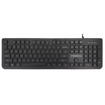 Tastiera multimediale USB Rebeltec RBLKLA00042 – Full-Size, nera