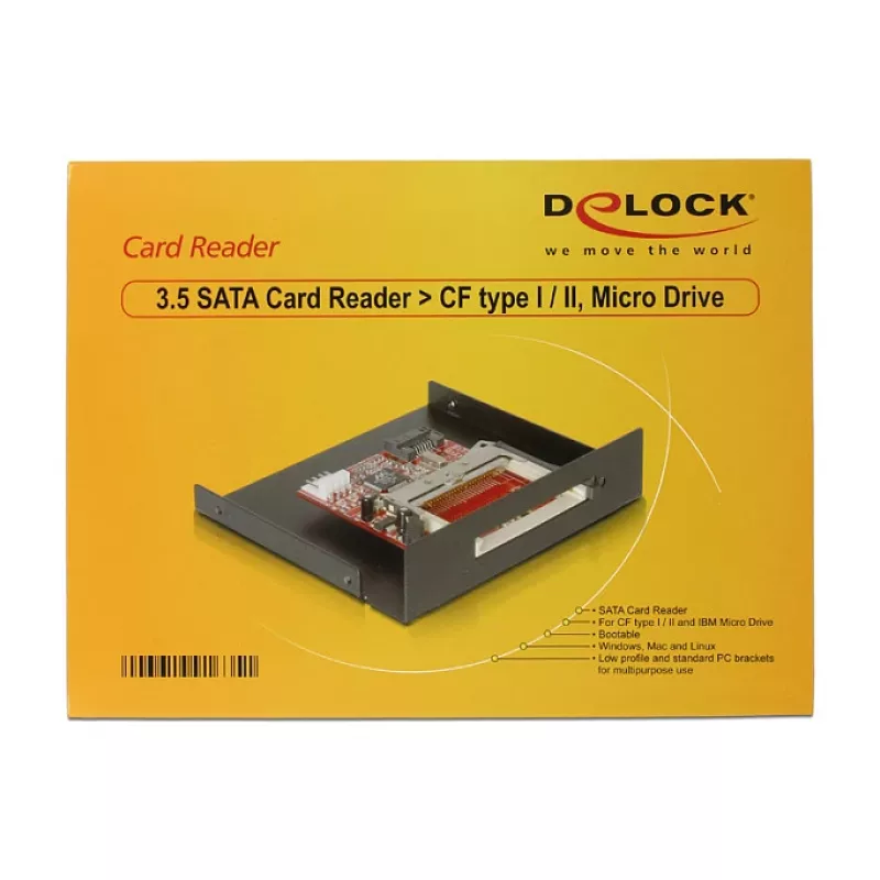 Lettore di schede SATA DeLOCK 91635 nero