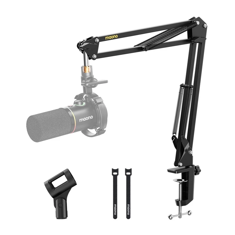 Asta per microfono a boom MAONO B01 (BA20) – base da tavolo, nero, profondità tavolo max 4,5 cm
