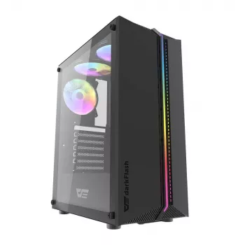 Case per computer Darkflash DK151 LED (nero) + 3 ventole RGB