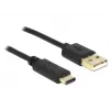 Cavo USB DeLOCK 2m USB2.0-A/USB2.0-C nero