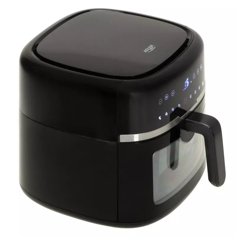 Adler AD 6318 friggitrice ad aria, 8 l, 2500 W, display LCD, 9 programmi, nera