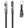 4smarts Cavo USB-C ComboCord Flat 240W+ portachiavi - cavo - digitale/dati